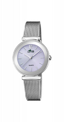 Lotus Orologio Donna Solo Tempo Acciaio Quadrante Lilla