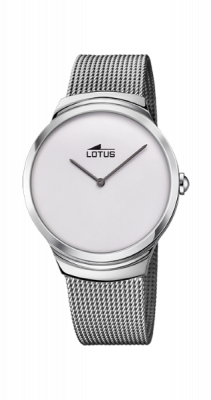 Lotus Orologio Uomo Solo Tempo Acciaio Quadrante Silver