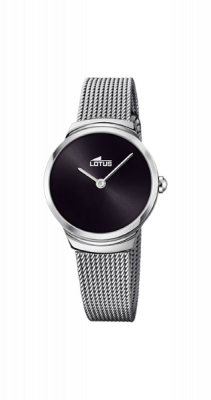 Lotus Orologio Donna Solo Tempo Acciaio Quadrante Nero