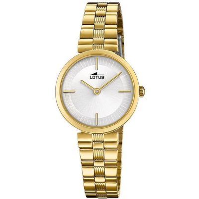 Lotus Orologio Donna Solo Tempo Acciaio Gold Quadrante Silver