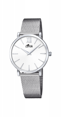 Lotus Orologio Donna Solo Tempo Acciaio Quadrante Bianco