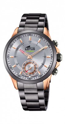 Lotus Orologio Ibrido Uomo Acciaio Antracite Quadrante Grigio