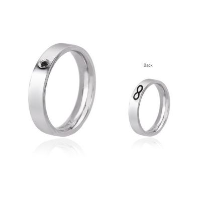 2 Jewels Anello Uomo Acciaio Zircone Nero e Infinito Love Rings - 25