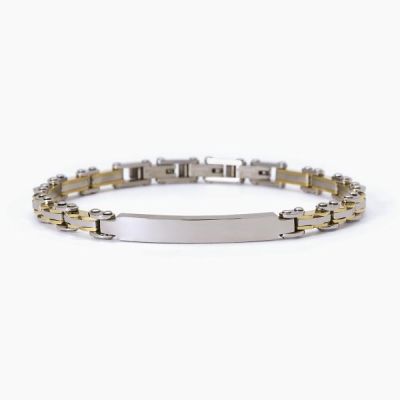 2 Jewels Bracciale Acciaio Pvd Gold e Piastra