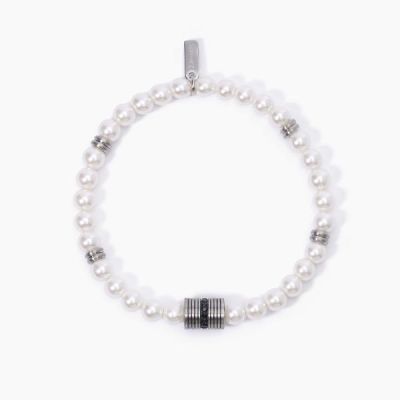 2 Jewels Bracciale Elastico Perle e Acciaio