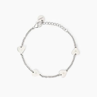 2 Jewels Bracciale Acciaio con Cuori