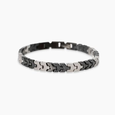 2 Jewels Bracciale Acciaio e Ceramica Nera