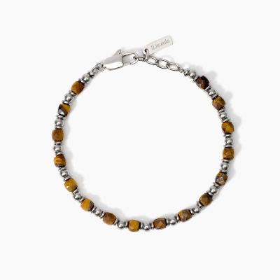 2 Jewels Bracciale Acciaio e Occhio di Tigre