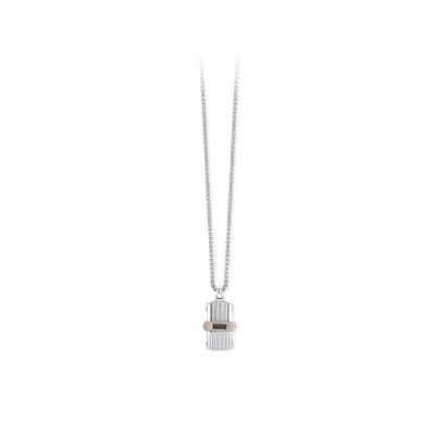 2 Jewels Collana Uomo Acciaio Piastra SIlver /Gold Gentleman