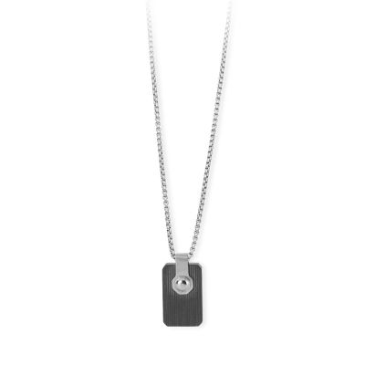 2 Jewels Collana Uomo Acciaio Piastra Pvd Nero