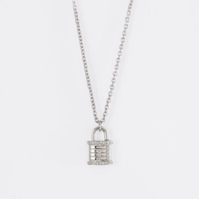2 Jewels Collana Donna Acciaio Lucchetto e Cristalli