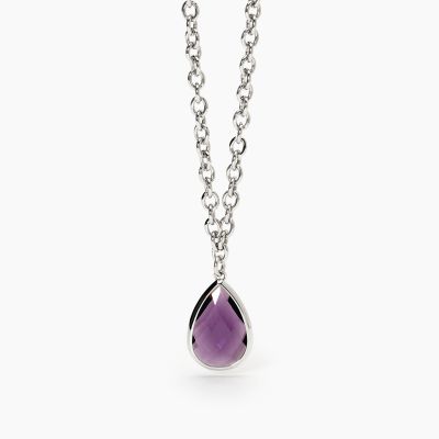 2 Jewels Collana Acciaio Goccia Glass Viola