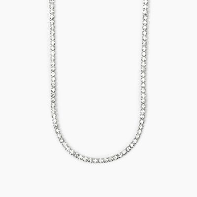 2 Jewels Collana Tennis Acciaio Cristalli Bianchi