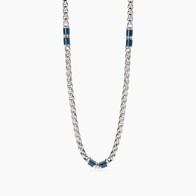 2 Jewels Collana Acciaio e Ceramica Blu 