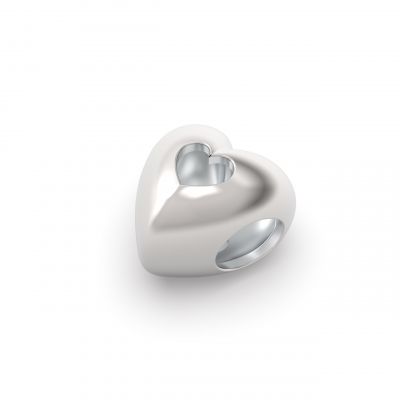 Rerum Beads Donna Argento Cuore 26003