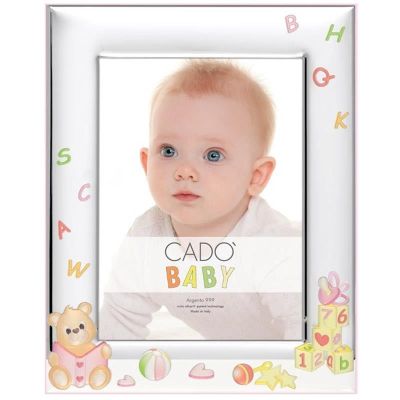 Cadò Cornice Laminato Argento e Legno 09X13