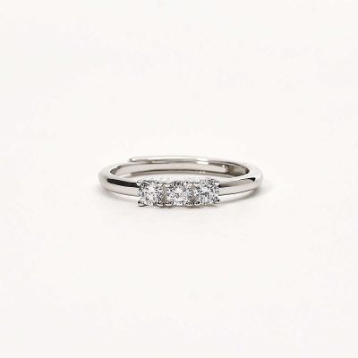 Mabina Anello Trilogy Argento Zirconi Bianchi