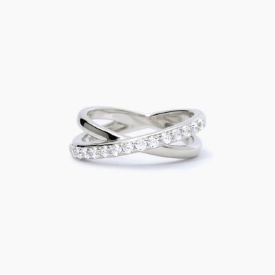 Mabina Anello Donna Argento Doppia Fascia Incrociata