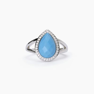 Mabina Anello Regolabile Argento Rodiato Turchese