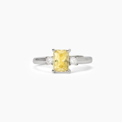 Mabina Anello Regolabile Argento Zircone Lemon