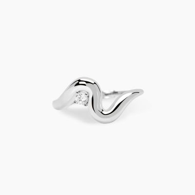 Mabina Anello Wavy  Argento con Zircone