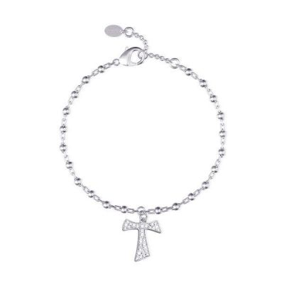 Mabina Bracciale Donna Argento con Croce