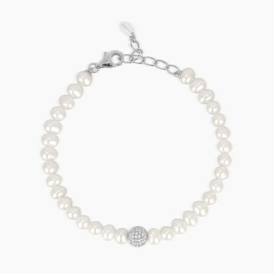 Mabina Bracciale Argento Perle e Sfera Zirconata