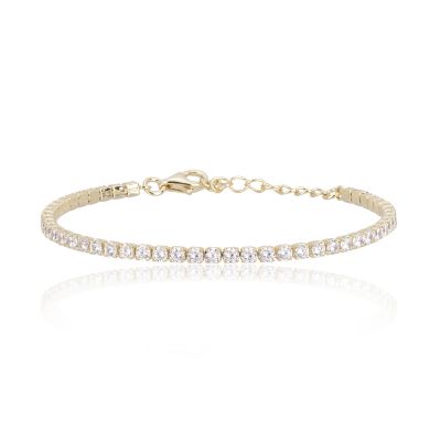 Mabina Bracciale Donna Argento Gold Zirconi Bianchi 