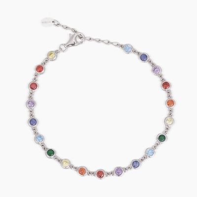 Mabina Bracciale Argento Cristalli Multicolor