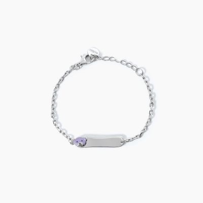 Mabina Bracciale Kids Argento Orsetto e Targhetta