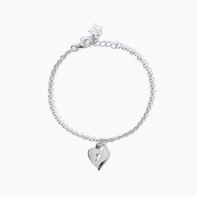 Mabina Bracciale Argento Pendente Cuore Lucchetto