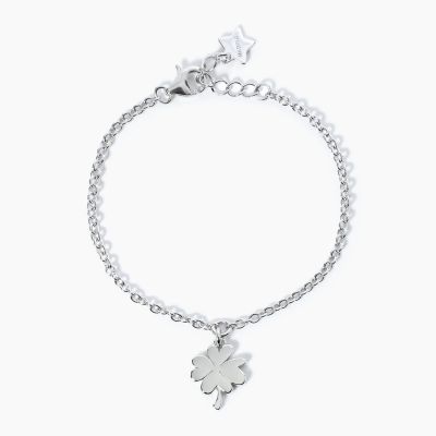Mabina Bracciale Argento Pendente Quadrifoglio