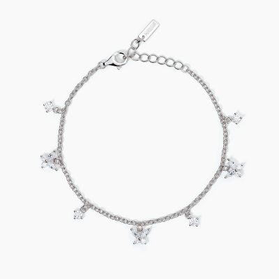 Mabina Bracciale Argento Rodiato Zirconi Bianchi