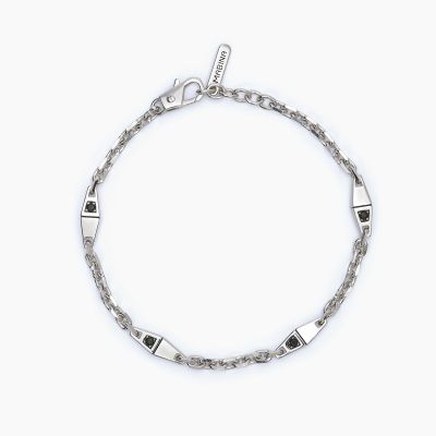 Mabina Bracciale Argento Rodiato Zirconi Neri