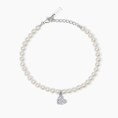 Mabina Bracciale Argento e Perle con Cuore