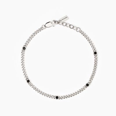 Mabina Bracciale Argento e Zirconi Neri Spotlight