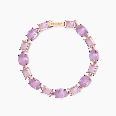 Mabina Bracciale Argento Rosè Fusion Stone Rosa Santorini