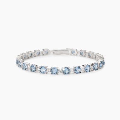 Mabina Bracciale Argento Cristalli e Acquamarina