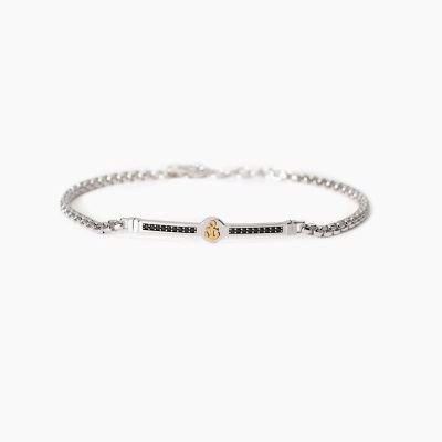 Mabina Bracciale Argento Ancora e Zirconi Cruise