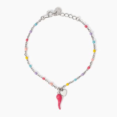 Mabina Bracciale Argento Cornetto Rosa Buena Suerte