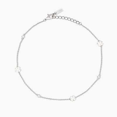 Mabina Cavigliera Argento con Quadrifogli Long Beach