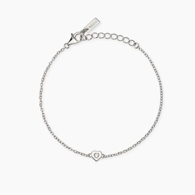 Mabina Bracciale Argento Cuore e Diamante Lab Grown 0.03 ct