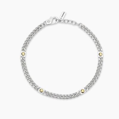 Mabina Bracciale Groumette Argento Viti Placcate