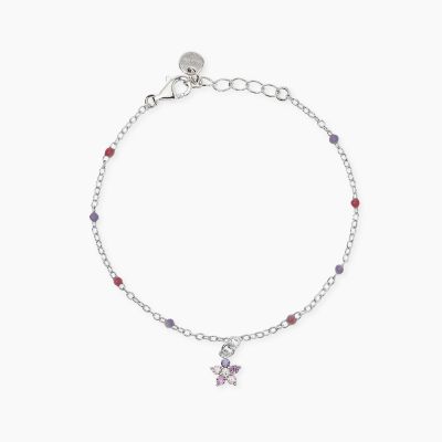 Mabina Bracciale Argento Fiore Multicolor