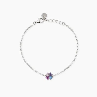 Mabina Bracciale Argento Quadrifoglio Multicolor