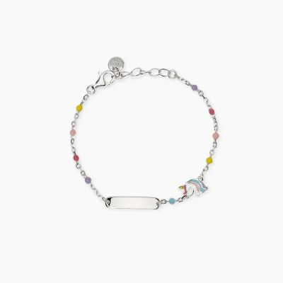 Mabina Bracciale Argento Targa e Unicorno