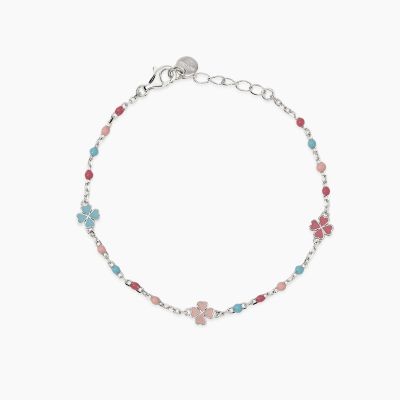 Mabina Bracciale Argento Quadrifogli Smaltati