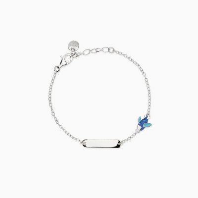 Mabina Bracciale Argento Targa e Aeroplano