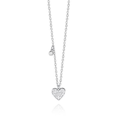 Mabina Collana Donna Argento Cuore e Zirconi