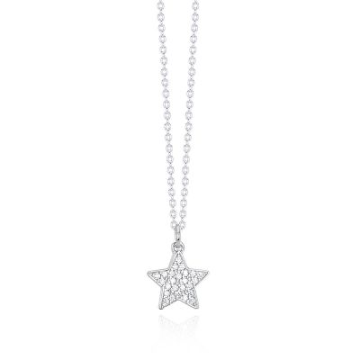 Mabina Collana Donna Argento Stella e Zirconi